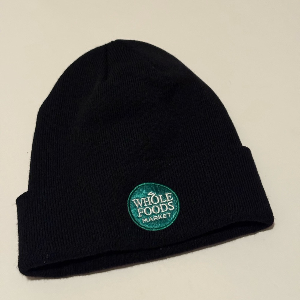 Whole Foods Market Black Beanie NEW